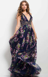 Jovani 49968 Navy/Print