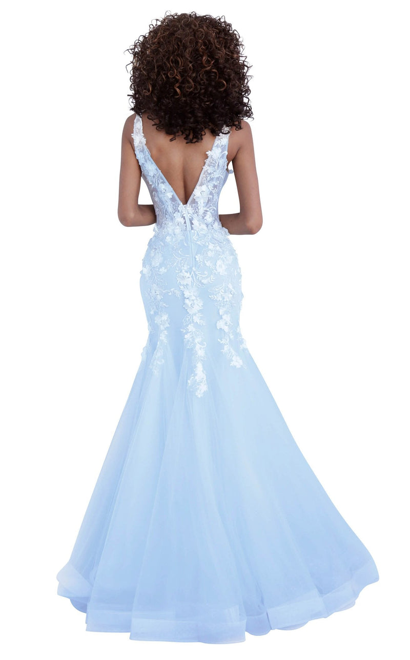 Jovani 8066 Off-White-Light-Blue