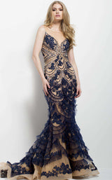 Jovani 41592 Navy/Nude