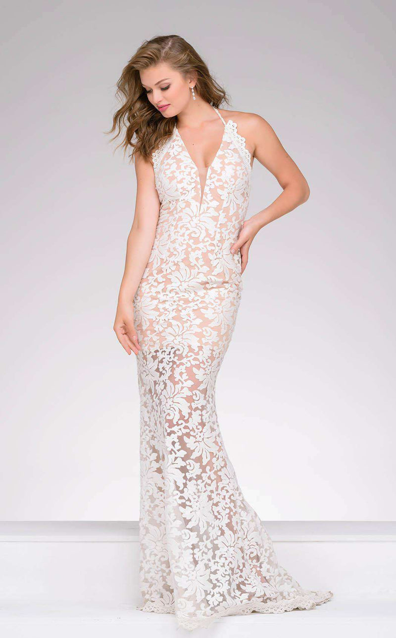 Jovani 40116 White/Nude