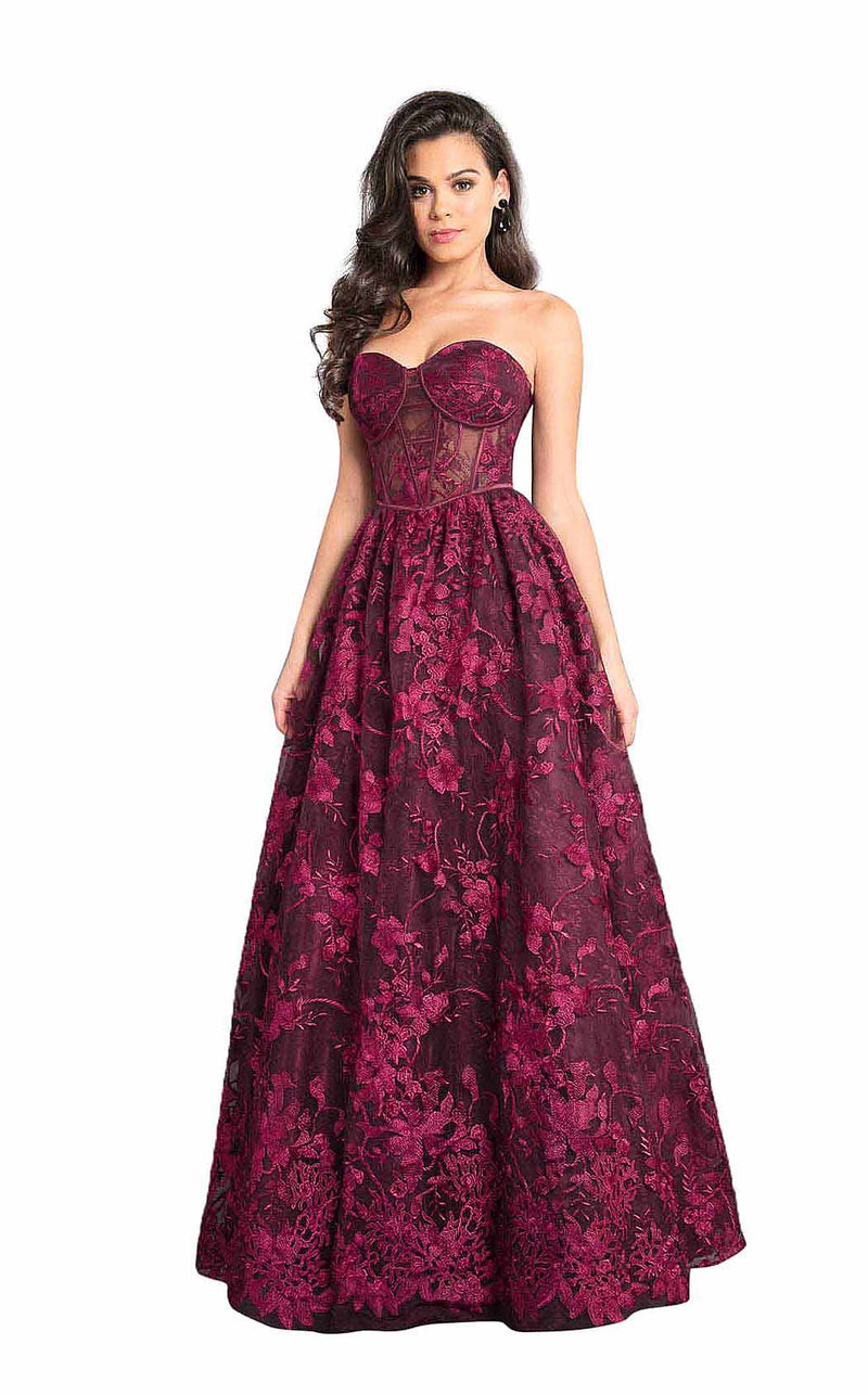 Rachel Allan 8342 Black-Cherry