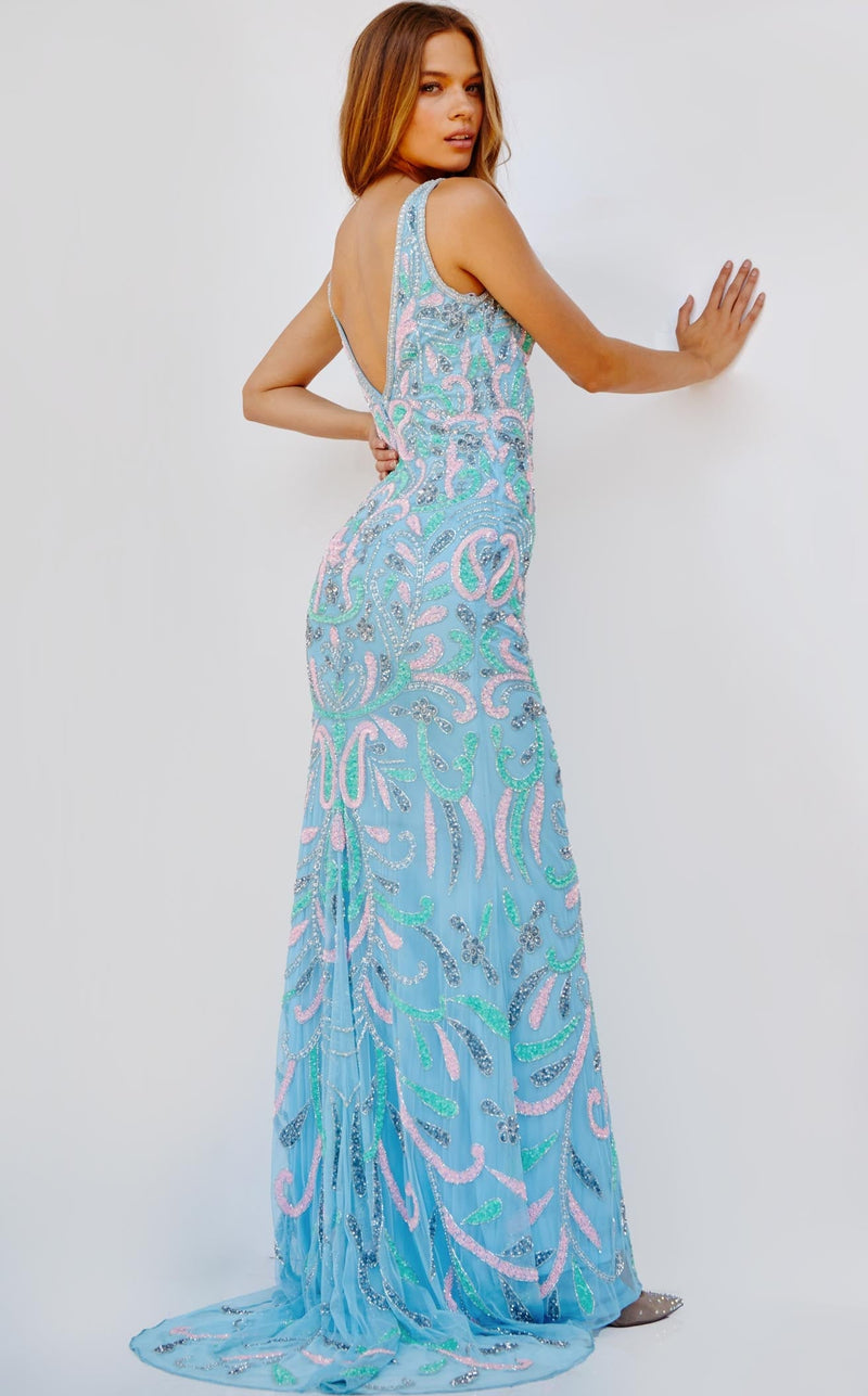 Jovani 23511 Light Blue Multi