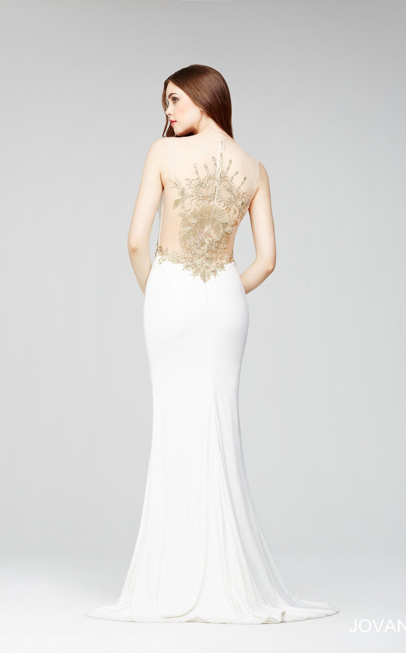 Jovani 89983 Ivory-Gold