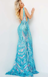 Jovani 22770 Iridescent Jade