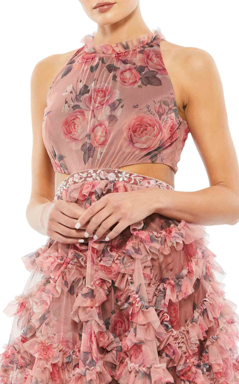 Mac Duggal 9153 Rose Multi