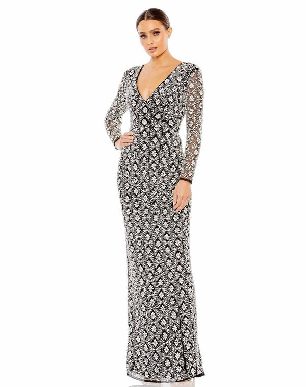 Mac Duggal 93808 Black/Silver