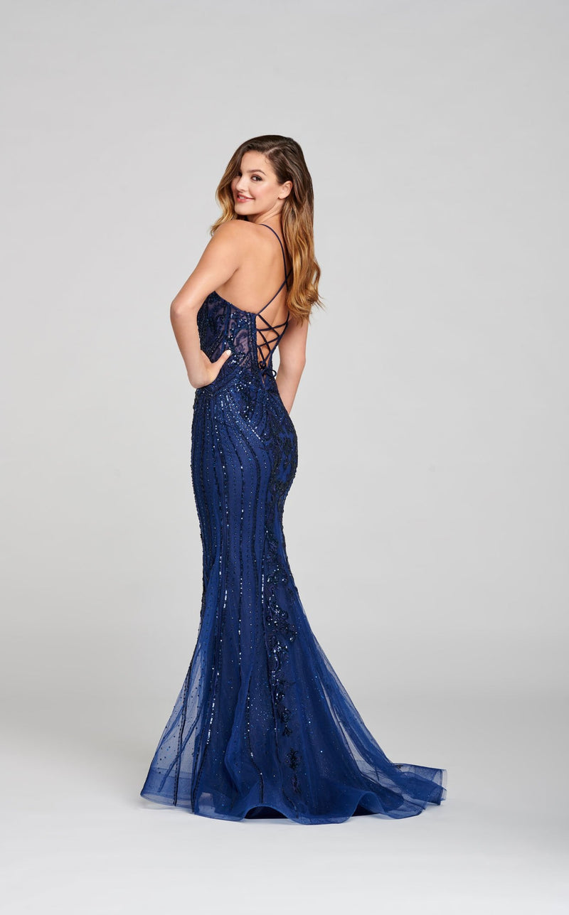 Ellie Wilde EW121054 Navy Blue