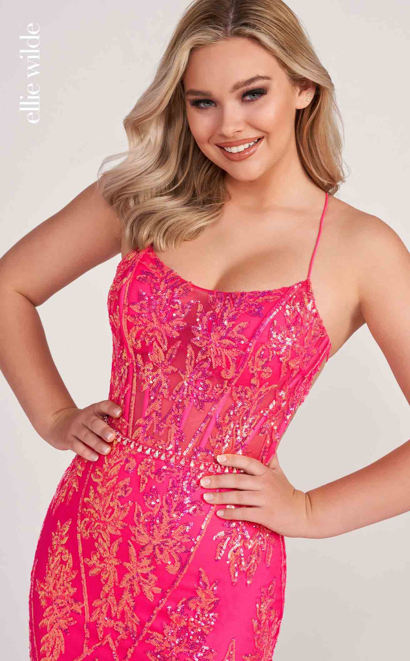 Ellie Wilde EW34023 Hot Pink