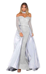 Portia and Scarlett Emerald Gown Silver