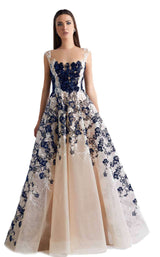 Azzure Couture FM1035 Navy Ivory