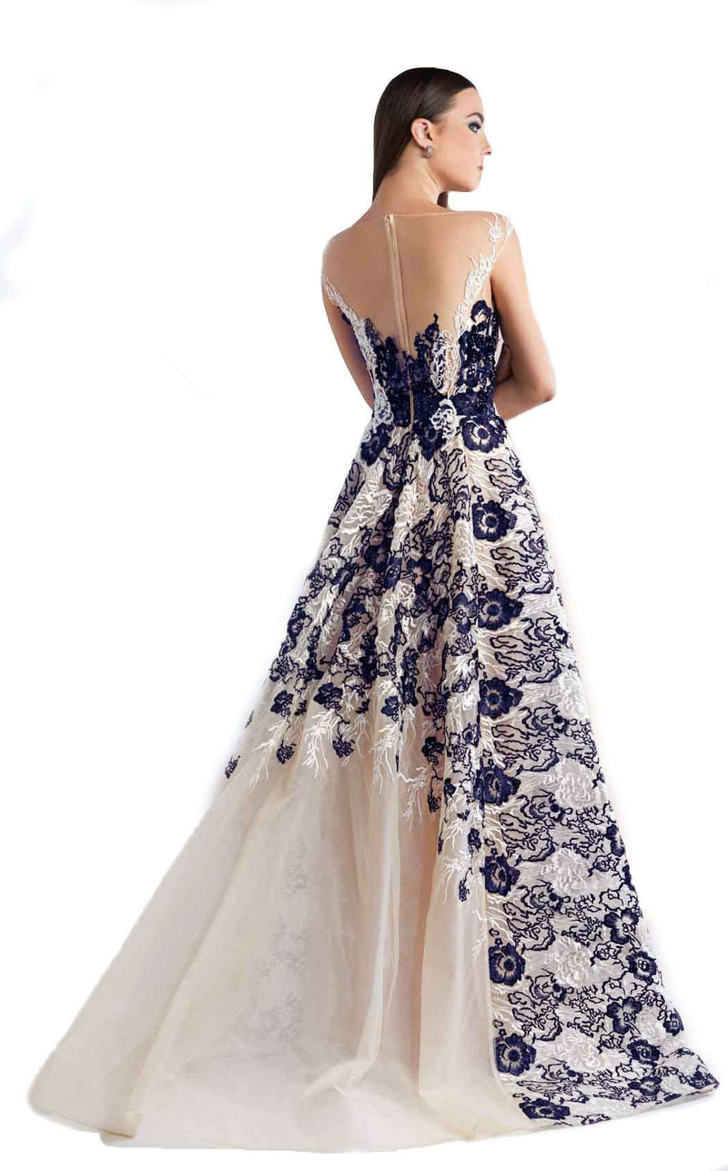 Azzure Couture FM1035 Navy Ivory