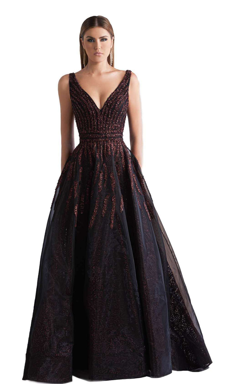 Azzure Couture FM1053 Black/Burgundy