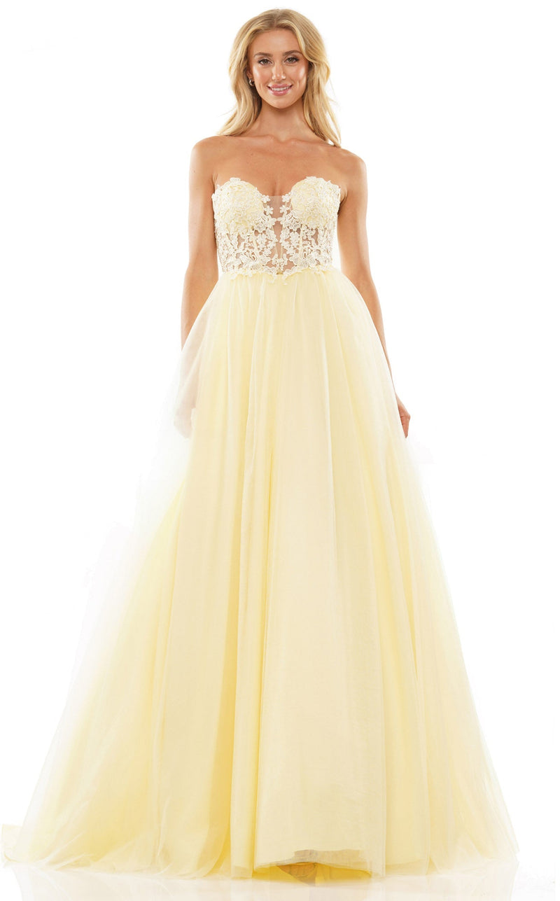 Colors Dress G1094 Light Yellow