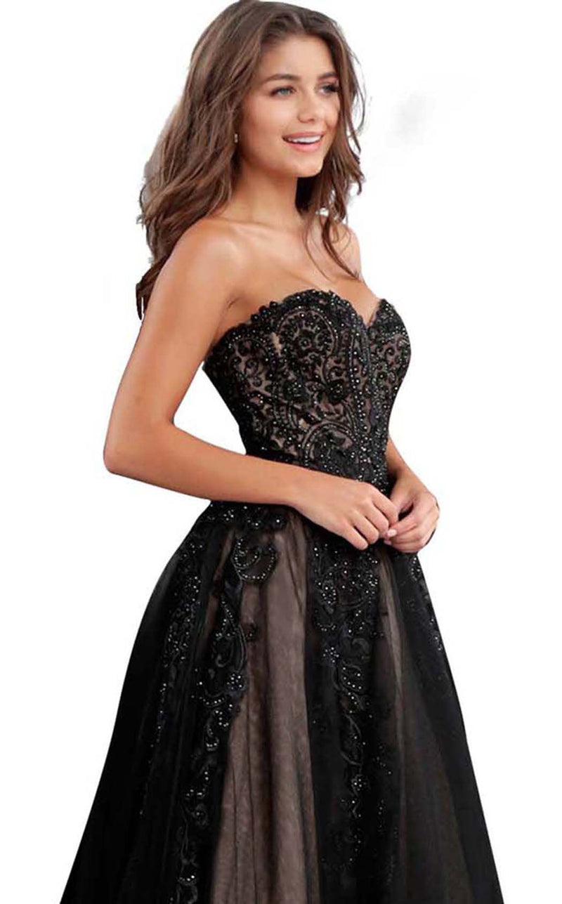 Jovani JVN66970BG Black-Nude