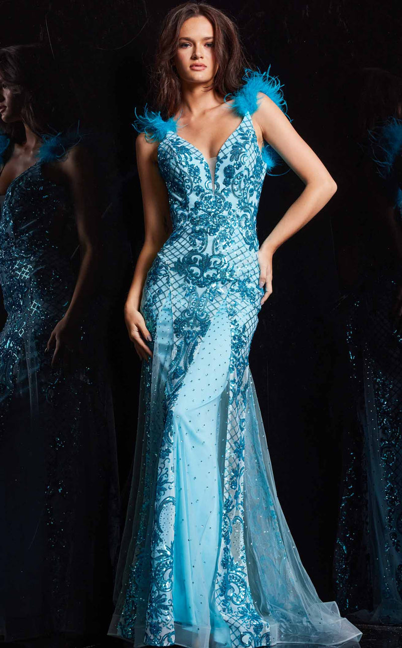 Jovani 22507 Light Blue