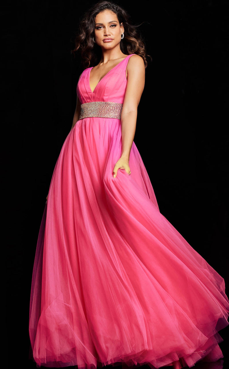 Jovani 24564 Hot Pink