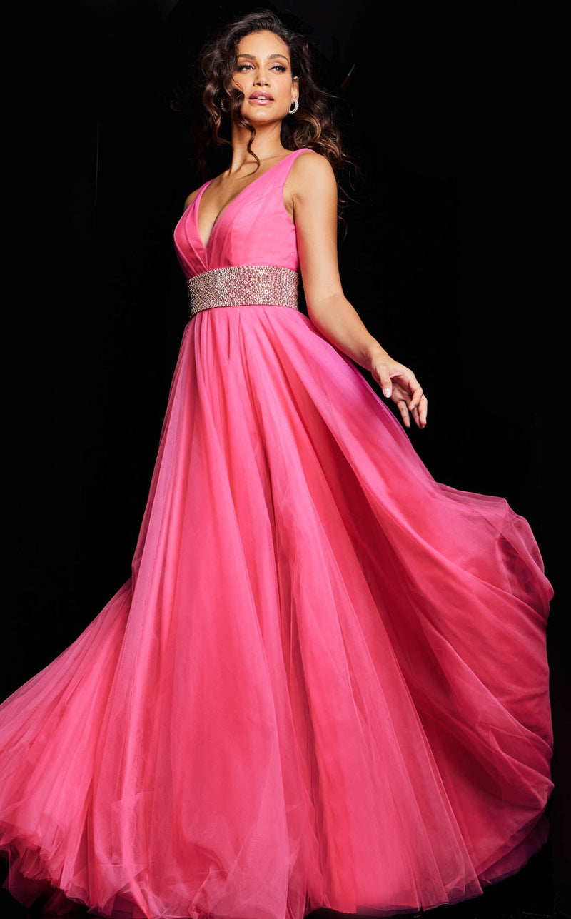 Jovani 24564 Hot Pink