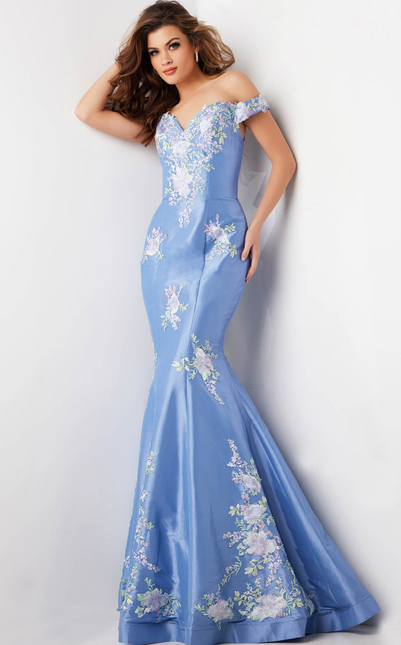 Jovani 37257 Periwinkle-Multi