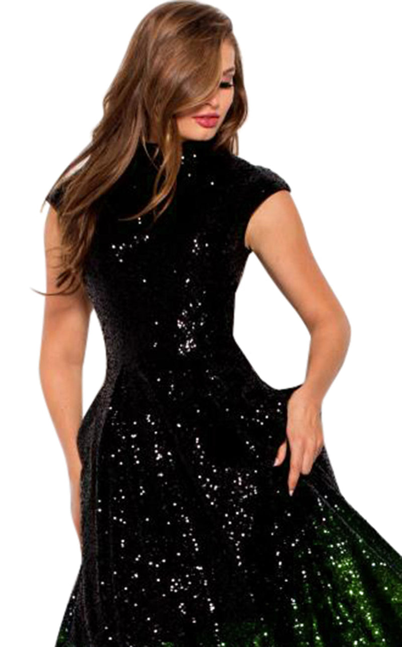 Jovani 60497 Black/Green