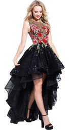 Jovani 55727 WH Black Multi