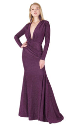 MNM Couture L0002B Purple/Silver