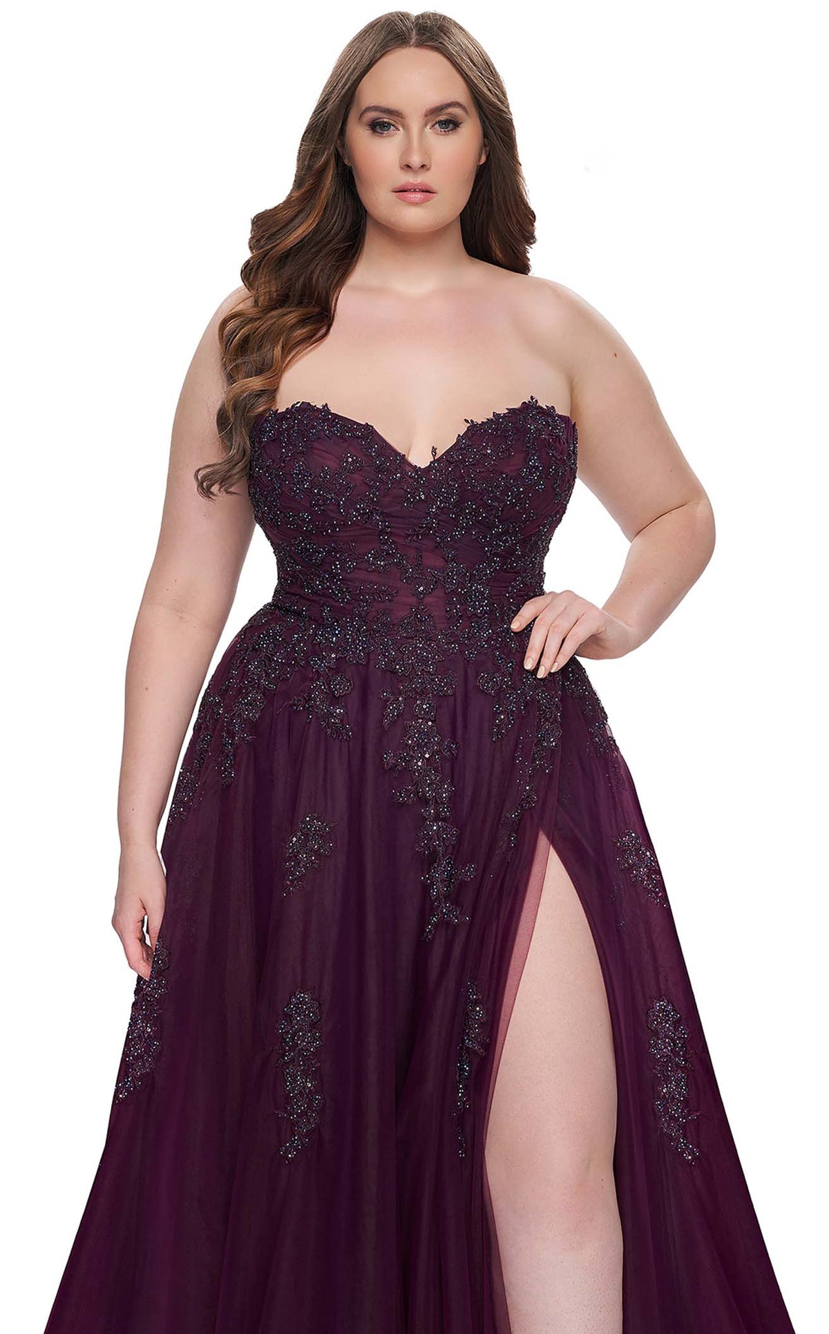 La 2024 Femme prom dress size 4 burgundy