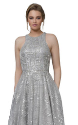 Modessa Couture M18006 Grey-Silver