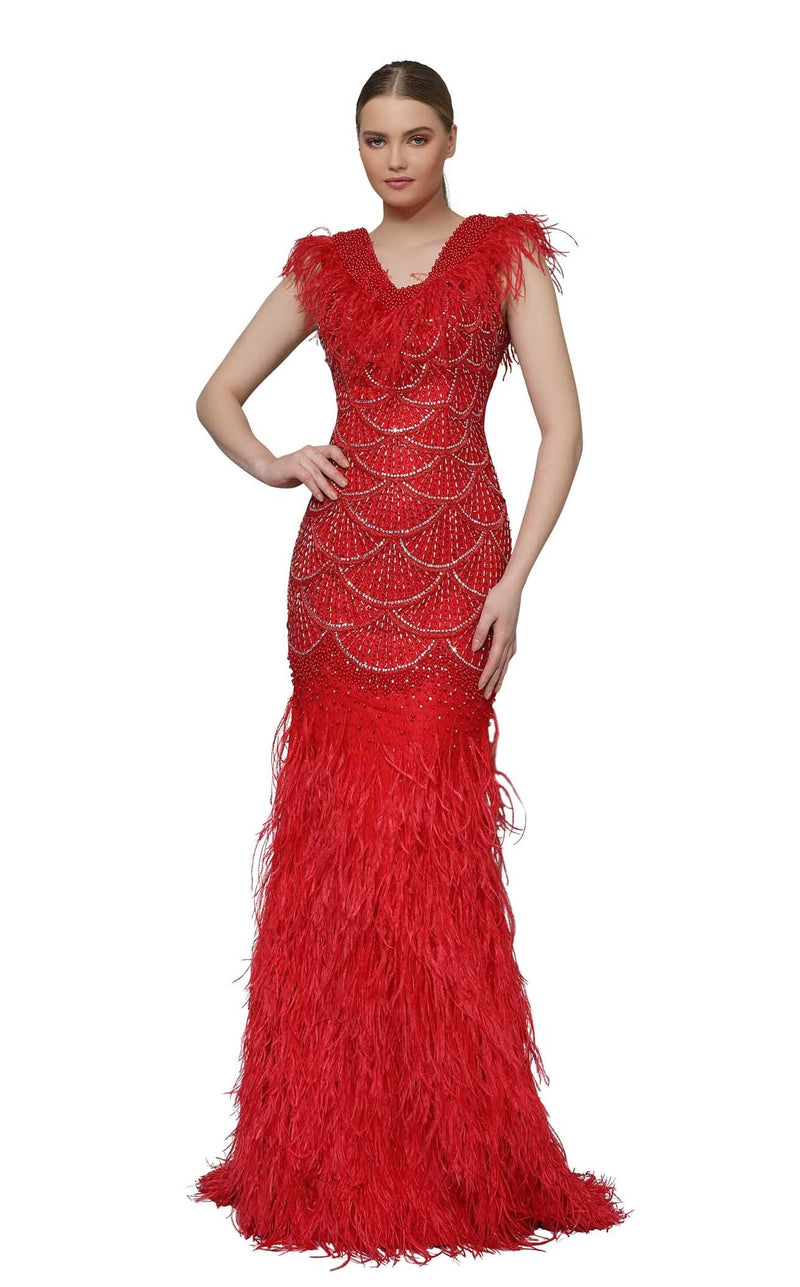 Modessa Couture M18035 Red