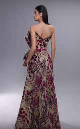 MNM Couture K4078 Beige/Fuchsia