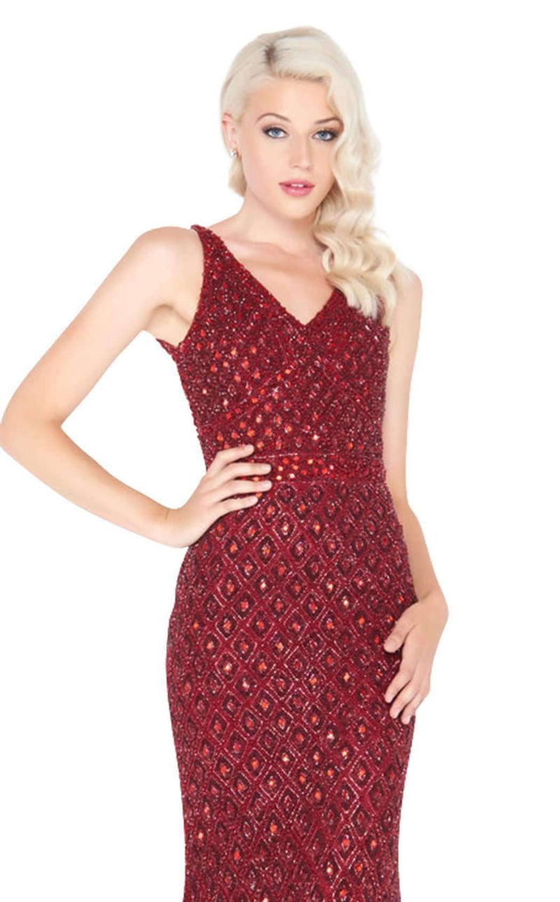 Mac Duggal 4551M Burgundy