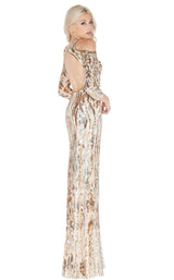 Mac Duggal 4573A Nude