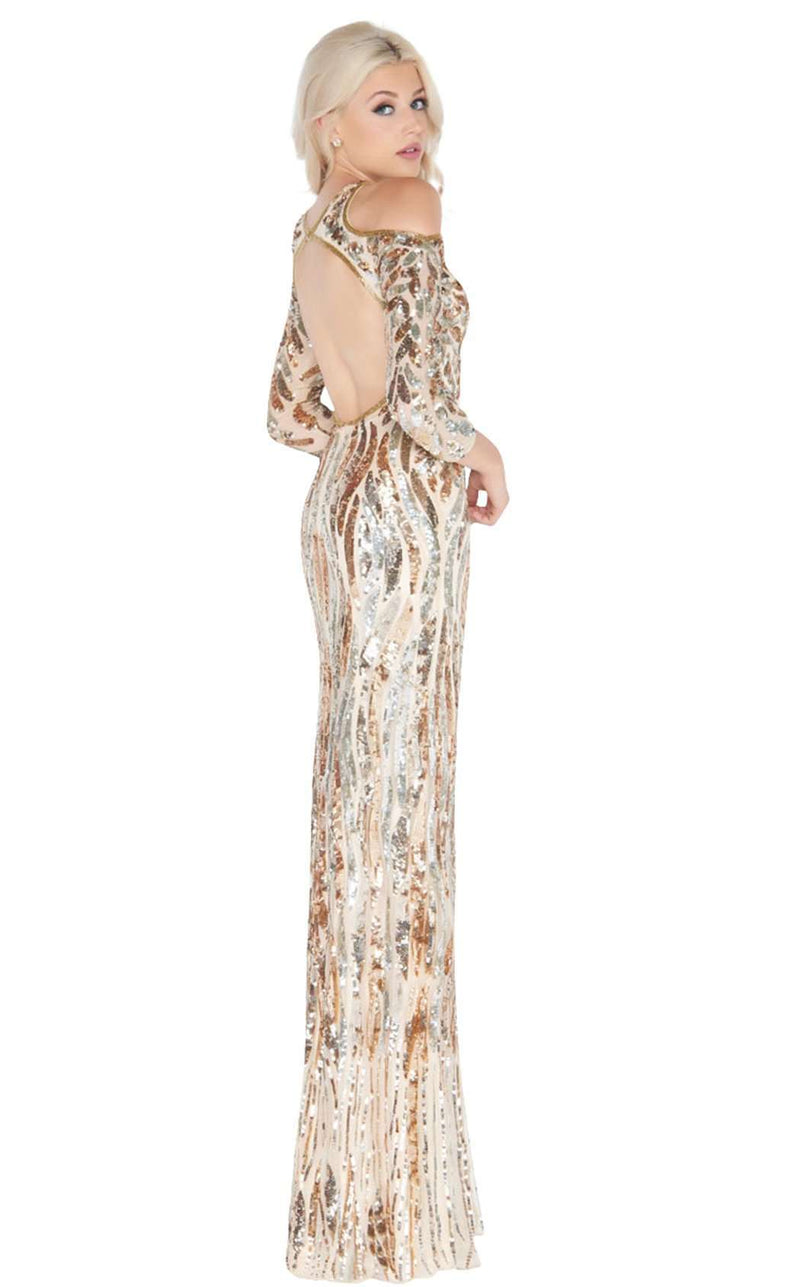 Mac Duggal 4573A Nude