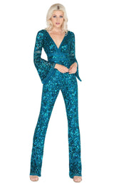 Mac Duggal 4581A Peacock