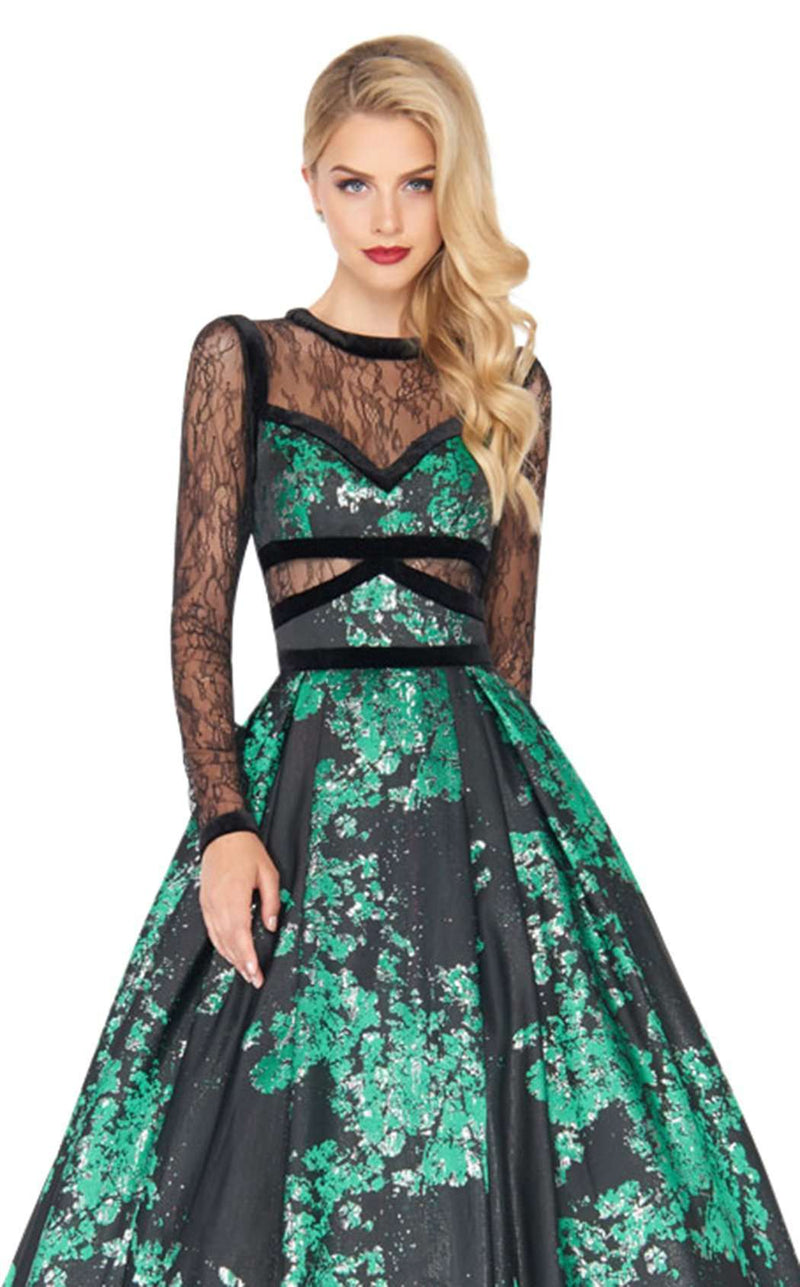 Mac Duggal 48730R Metallica-Green