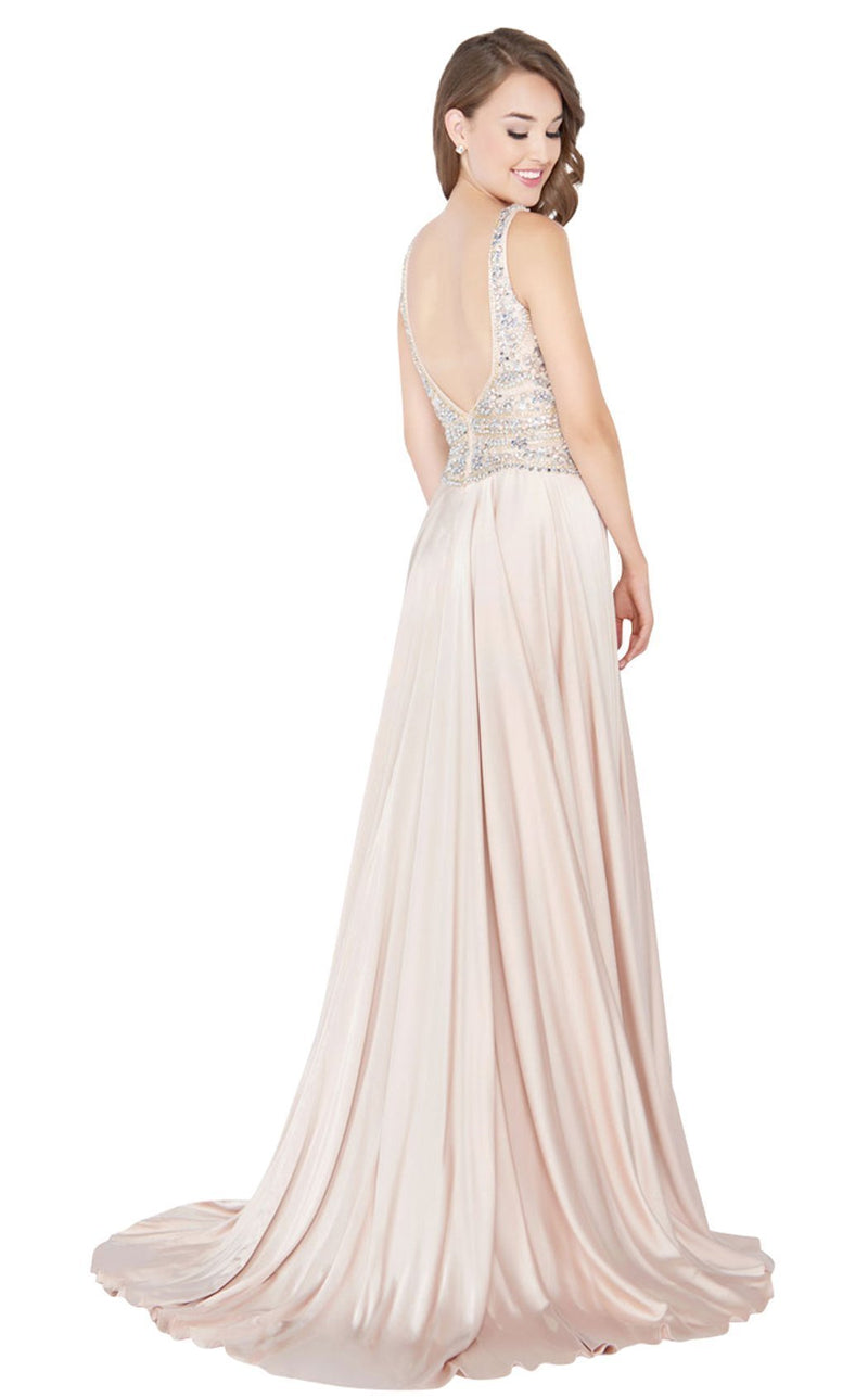 Mac Duggal 66447B Nude/Silver