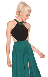 Mac Duggal 66490L Emerald/Black