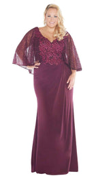 Mac Duggal Fabulouss 77308F Burgundy