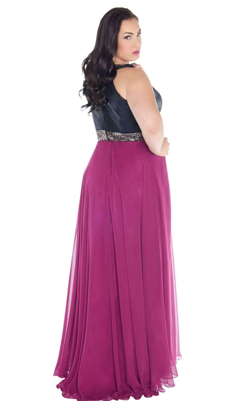 Mac Duggal Fabulouss 77364K Purple-Black