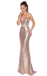 Mac Duggal 77427L Champagne