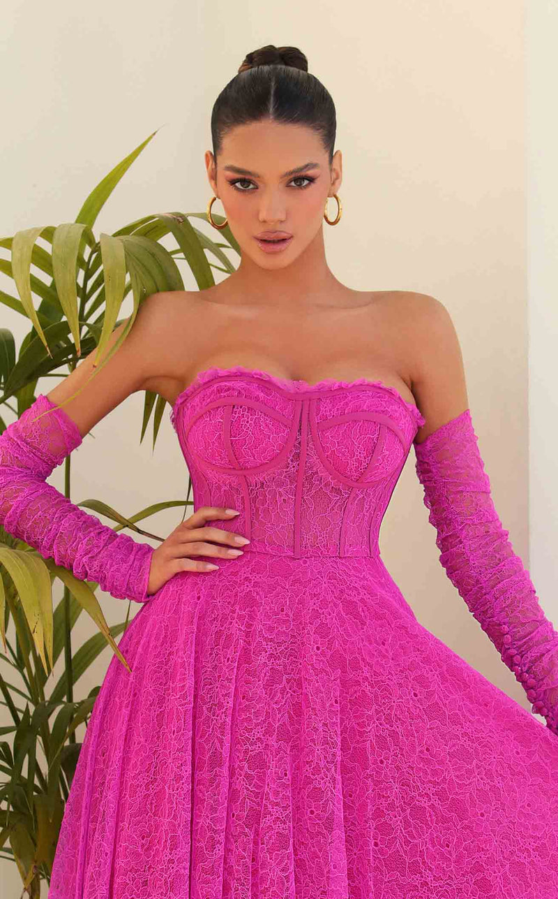 Daymor NC1005 Dress Magenta