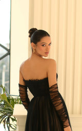 Daymor NC1064 Dress Black-Nude