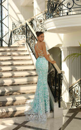 Daymor NC1071 Dress Tiffany-Blue-Ivory