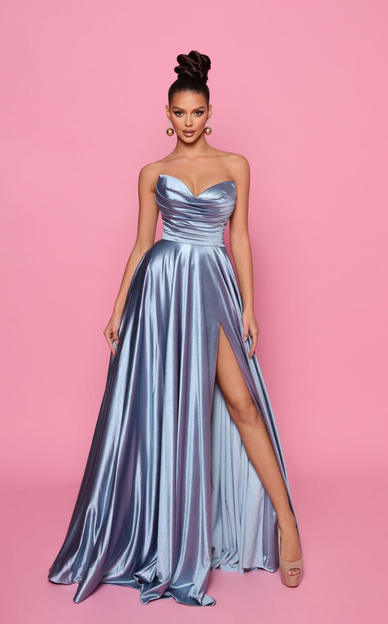 Nicoletta NP158 Dress Cadet-Blue