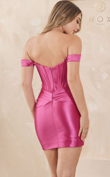 Nox Anabel R799 Dress Dark-Fuchsia