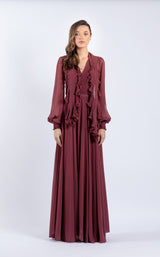 Zeena Zaki SS2103 Light-Maroon