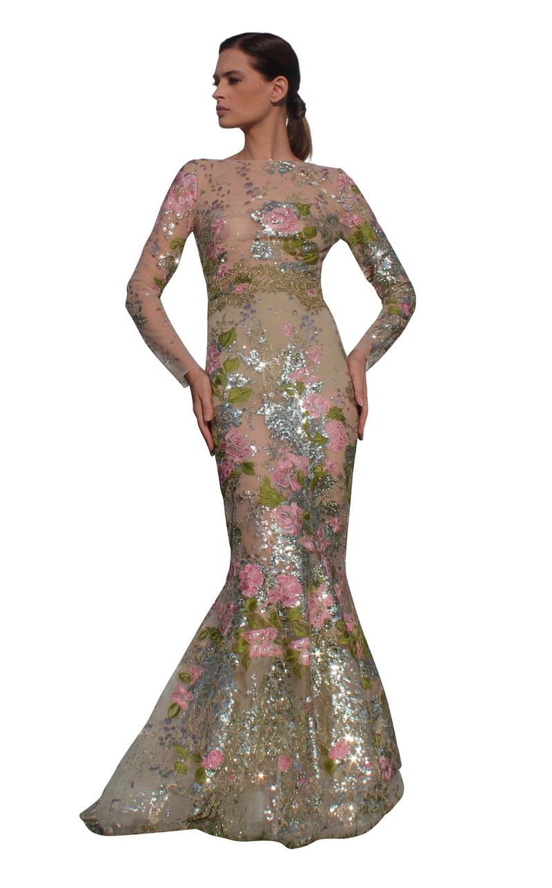 Edward Arsouni Couture SS595 Nude Multi