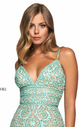 Sherri Hill 53917 Nude/Aqua