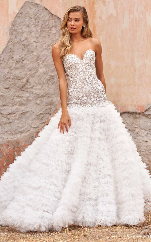 Sherri Hill 54775 Ivory/Silver