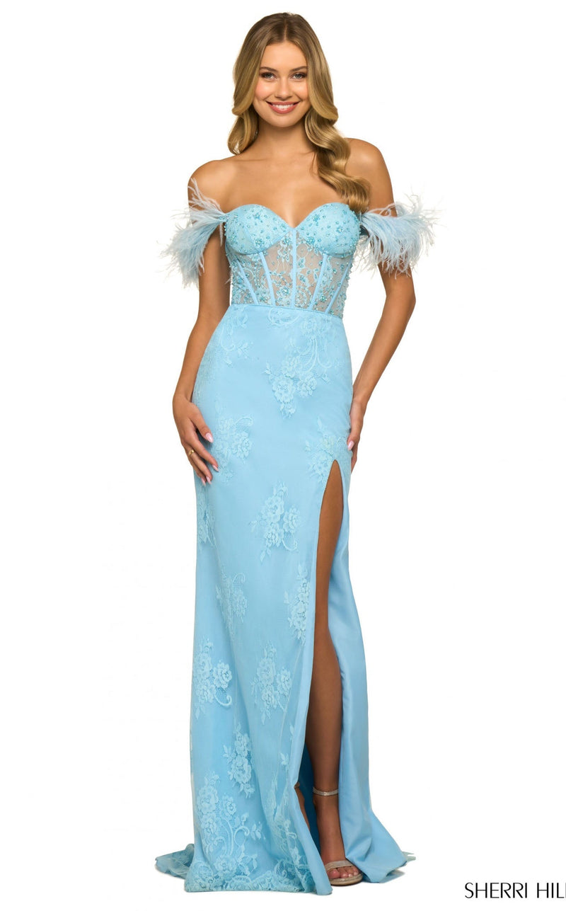 Sherri Hill 55068 Light Blue