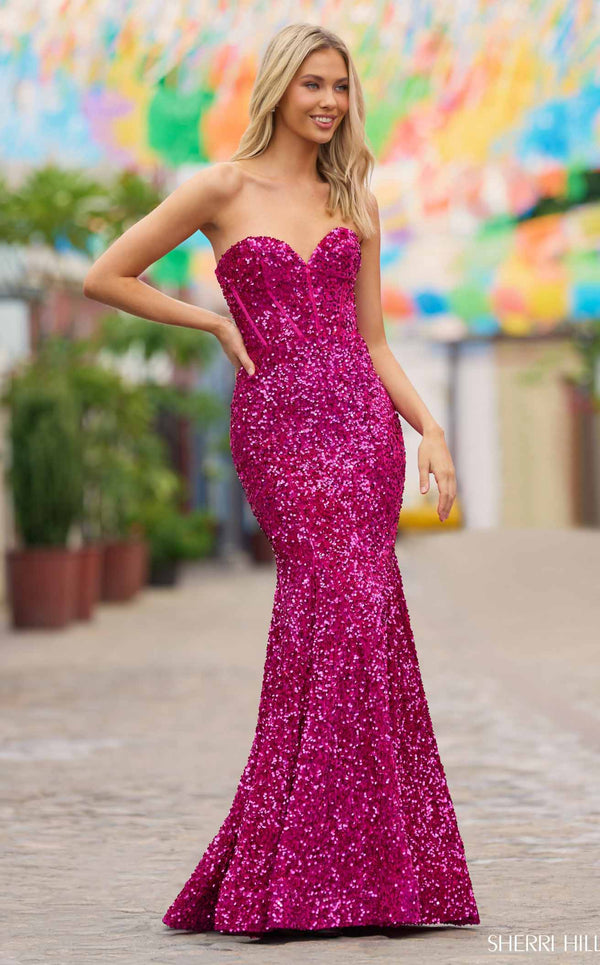 Sherri Hill 55345 Fuchsia